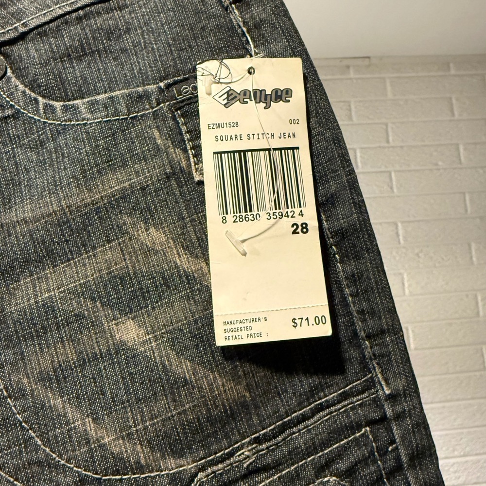 Lady Enyce Women's Square Stitch Jeans Dark Wash Low Rise Size 28 MSRP 71.00 - Picture 3 of 10